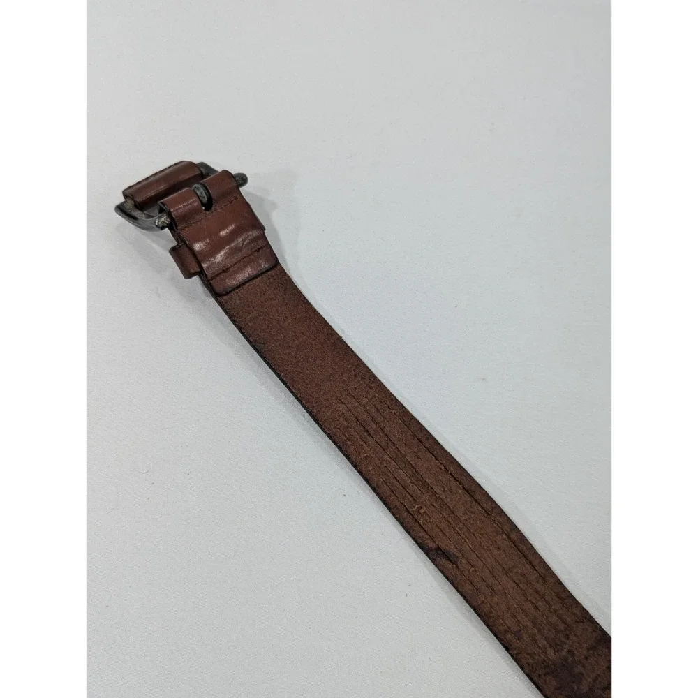 EMPORIO ARMANI ‎ Brown Vintage Leather Belt size 65/26 *Made in Italy* Preowned